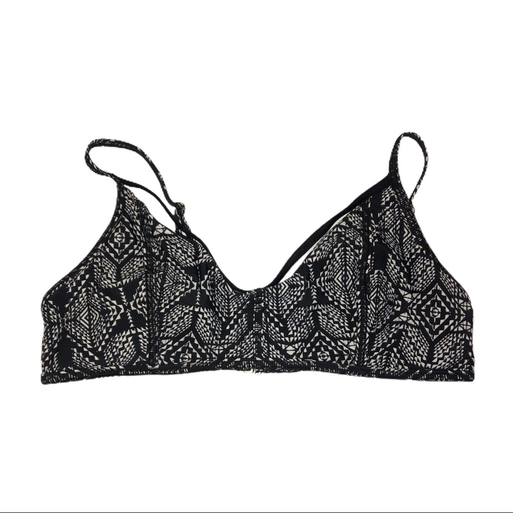 Target Black & White Tribal Bikini Top Size: L